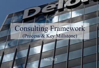 Consulting Framework
  (Process & Key Millstone)



           May, 2012
 