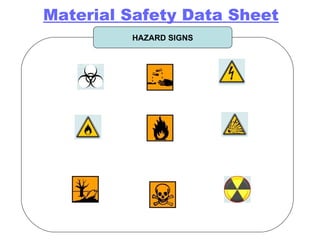 HAZARD SIGNS Material Safety Data Sheet 