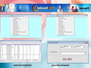DOCTOR ACCOUNT

DOCTOR PAYMENT

 