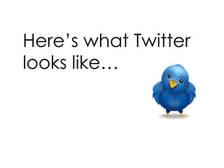 Here’s what Twitter looks like… 