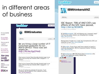 in different areas of business 