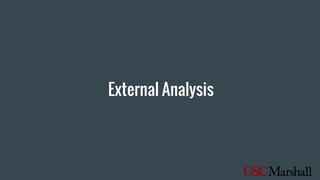 External Analysis
 