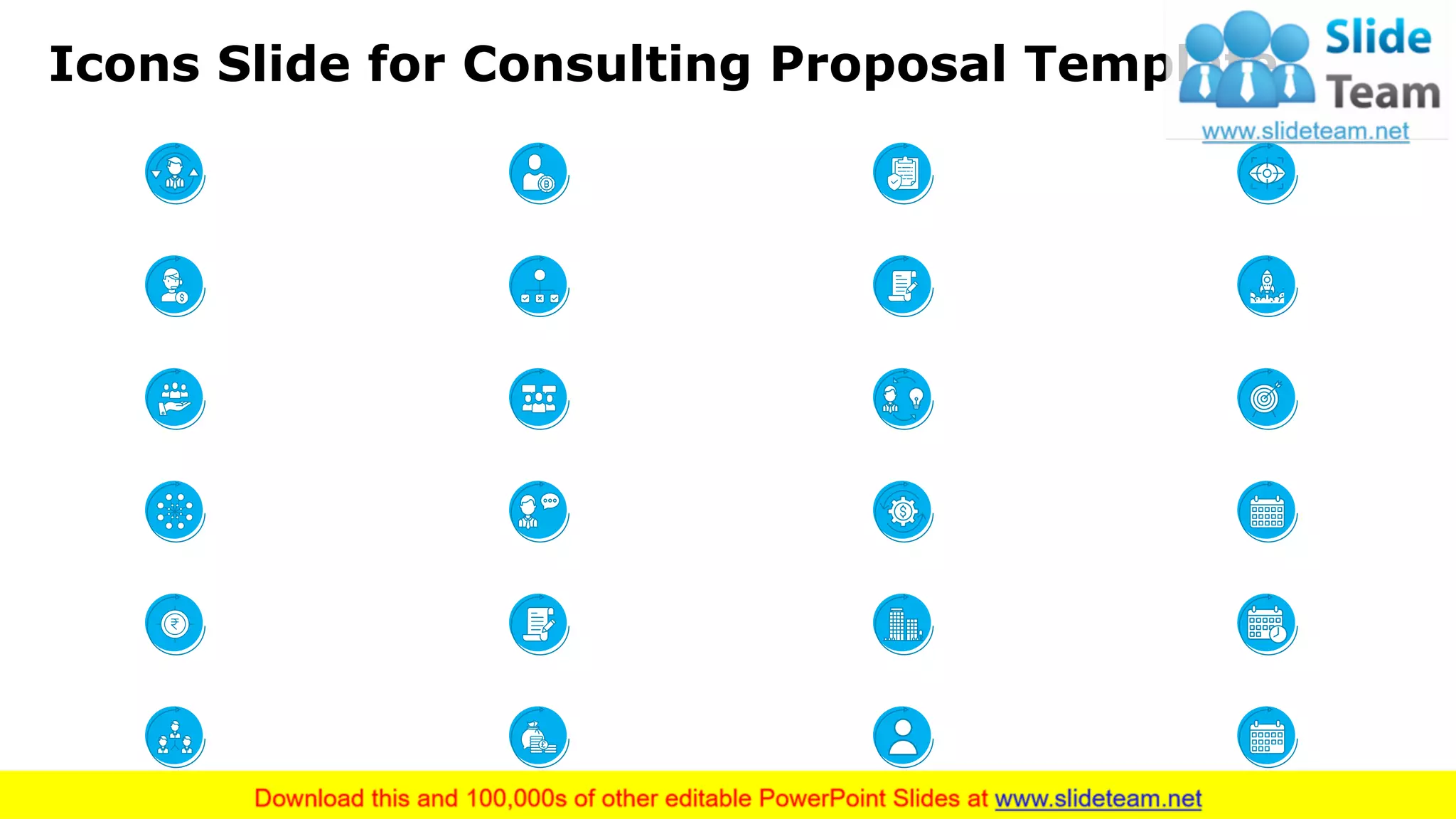 Icons Slide for Consulting Proposal Template
20
 