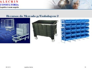 04.10.13 Logística Interna 15
Recursos do Mercado p/Embalagem 2
 
