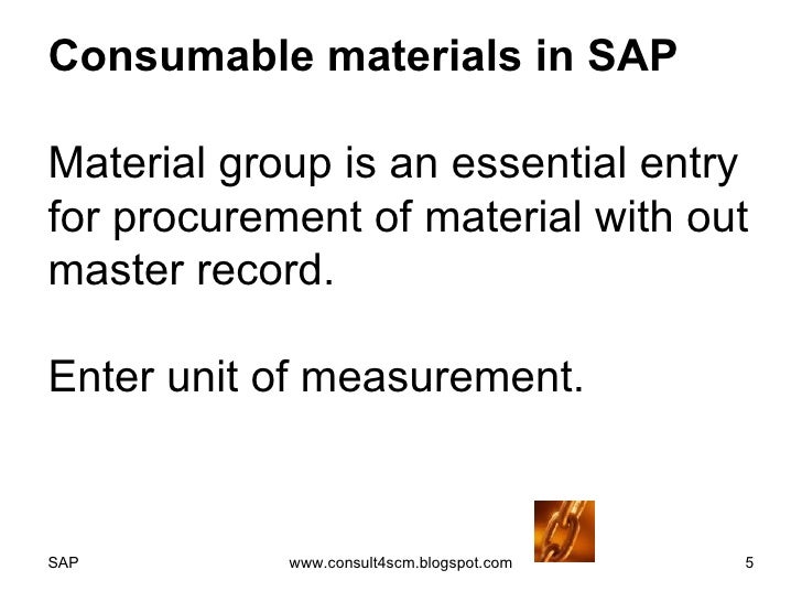 Consumable Materials