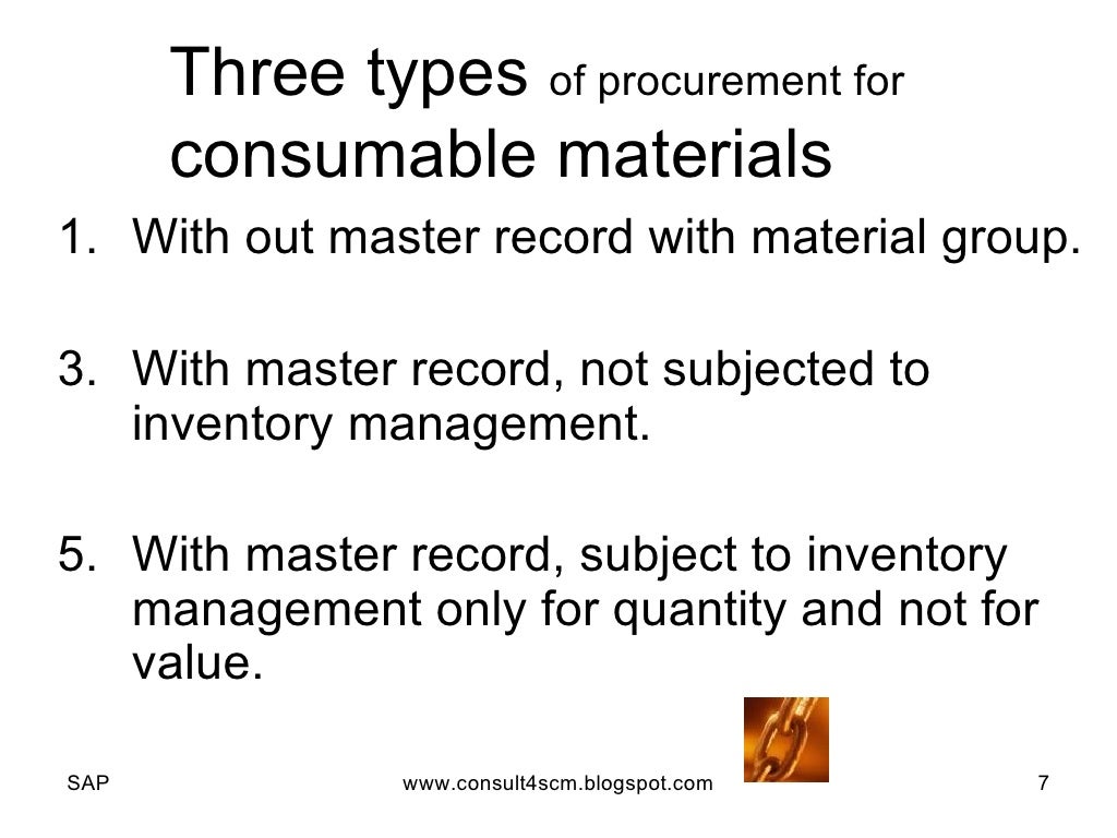 Consumable Materials