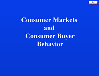 Consumer Markets  and  Consumer Buyer Behavior 