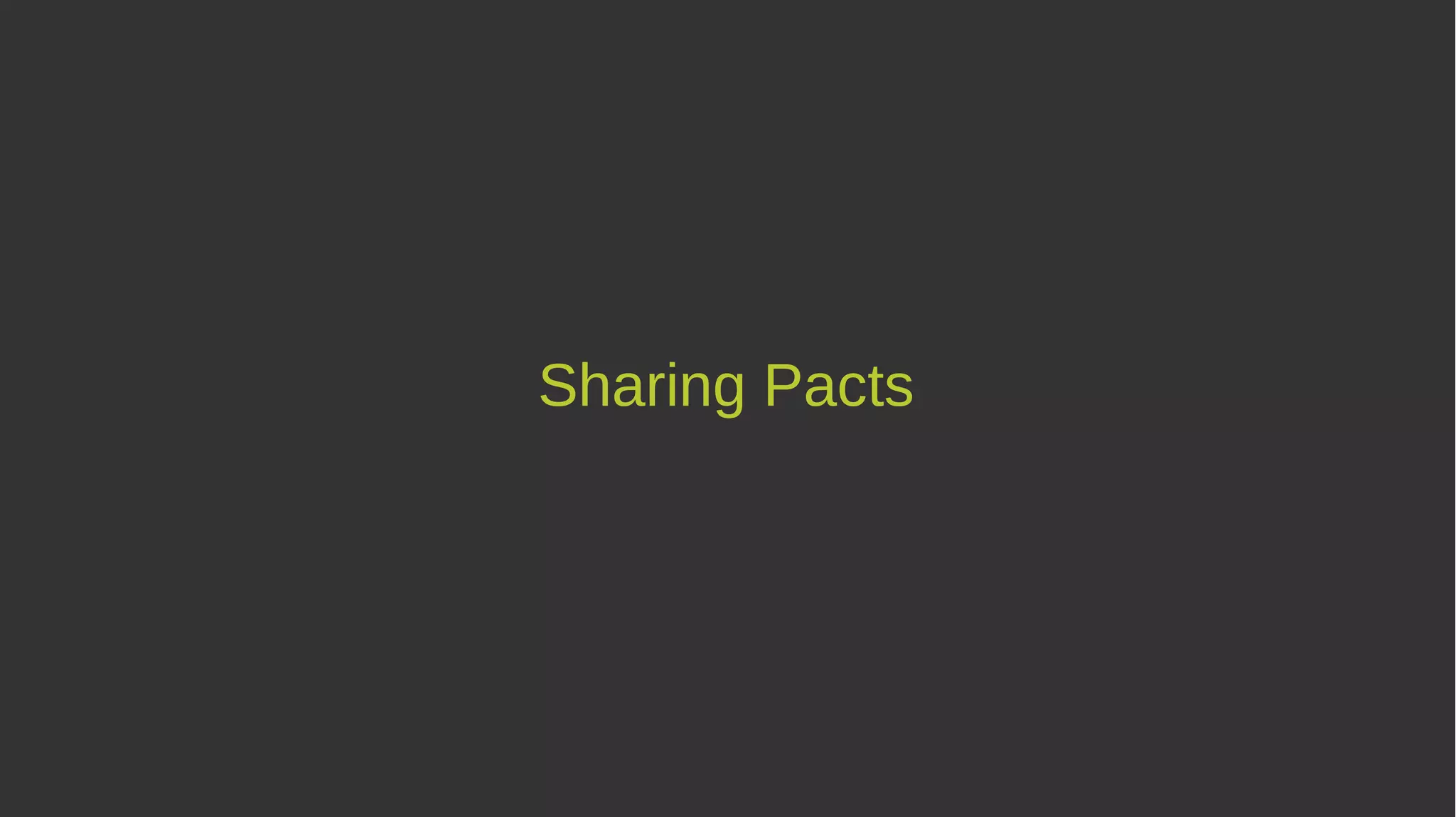 Sharing Pacts
 