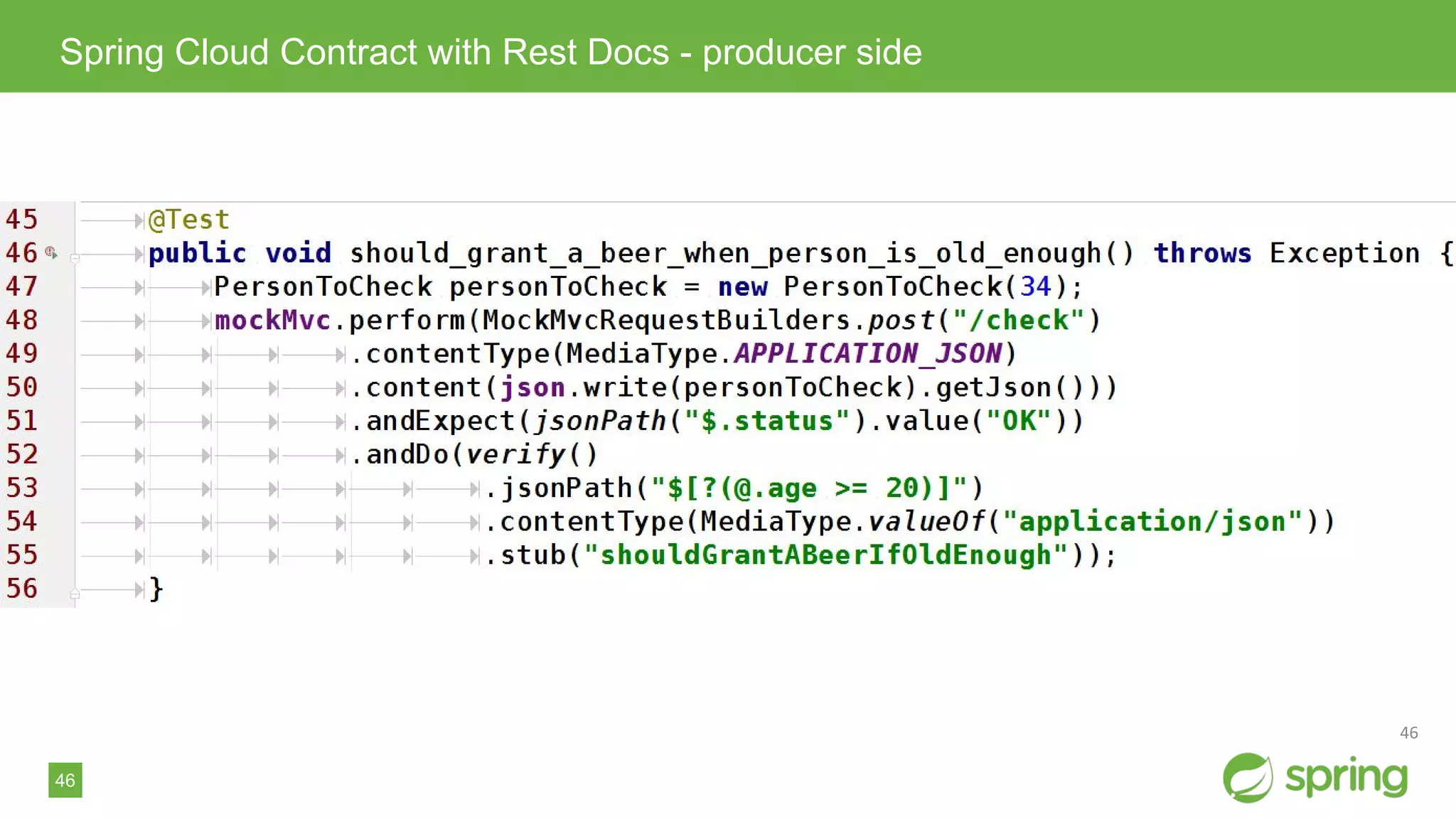 46
Spring Cloud Contract with Rest Docs - producer side
 