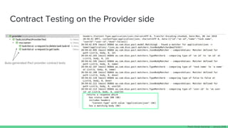 Contract Testing on the Provider side
Auto-generated Pact provider contract tests
Paulo Clavijo @pclavijo - January 2018
 