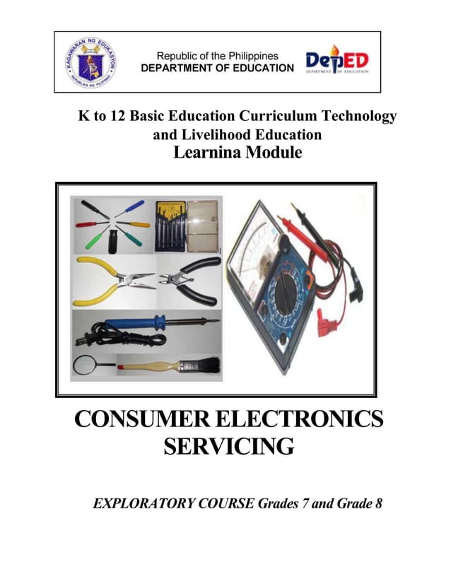 Consumer electronicsservicinglearningmodule PDF