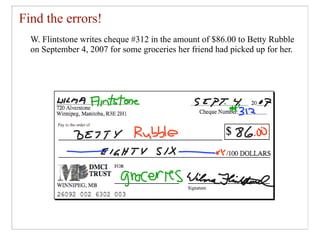 Consumer Math Slides September 11, 2007