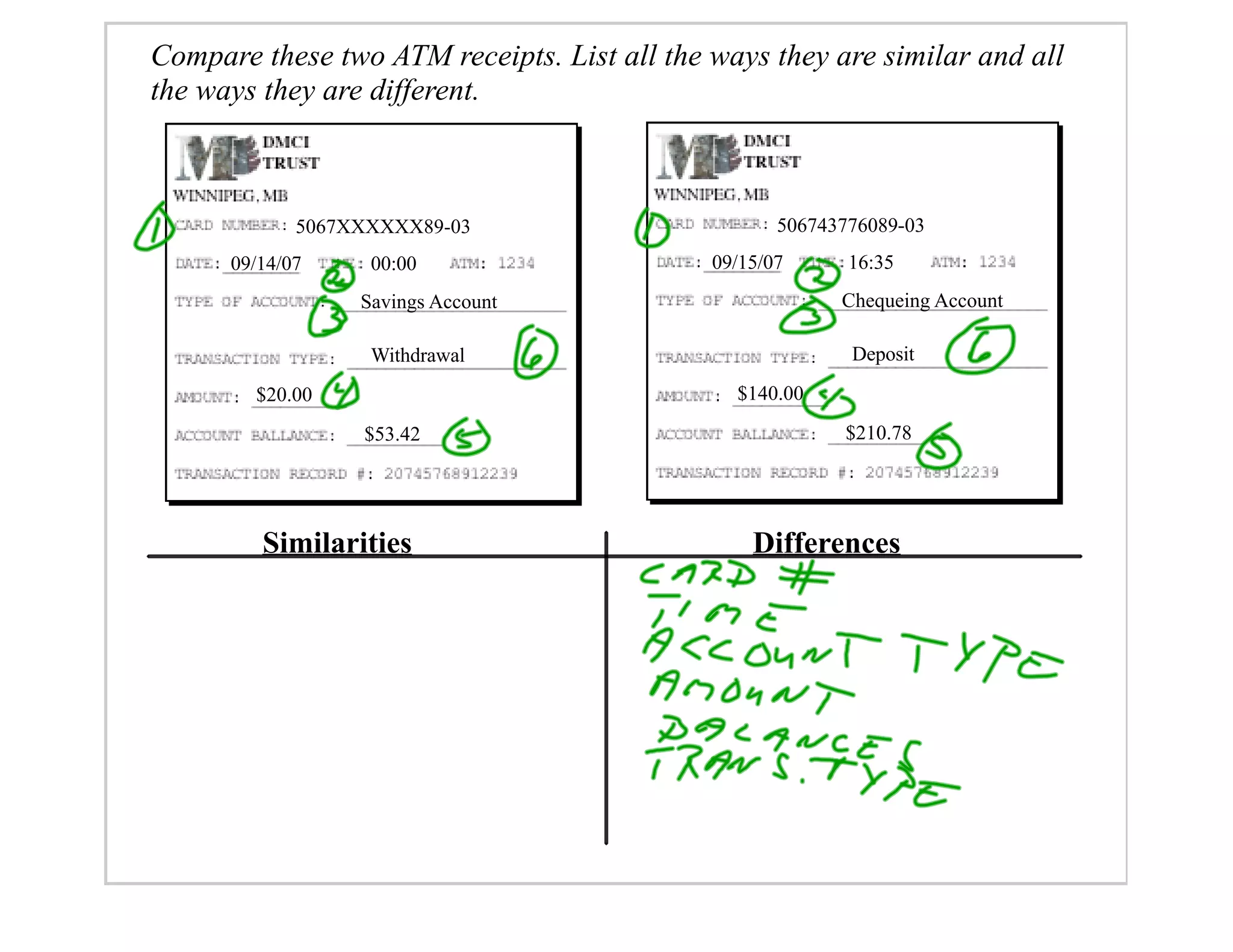 Consumer Math Slides September 17, 2007