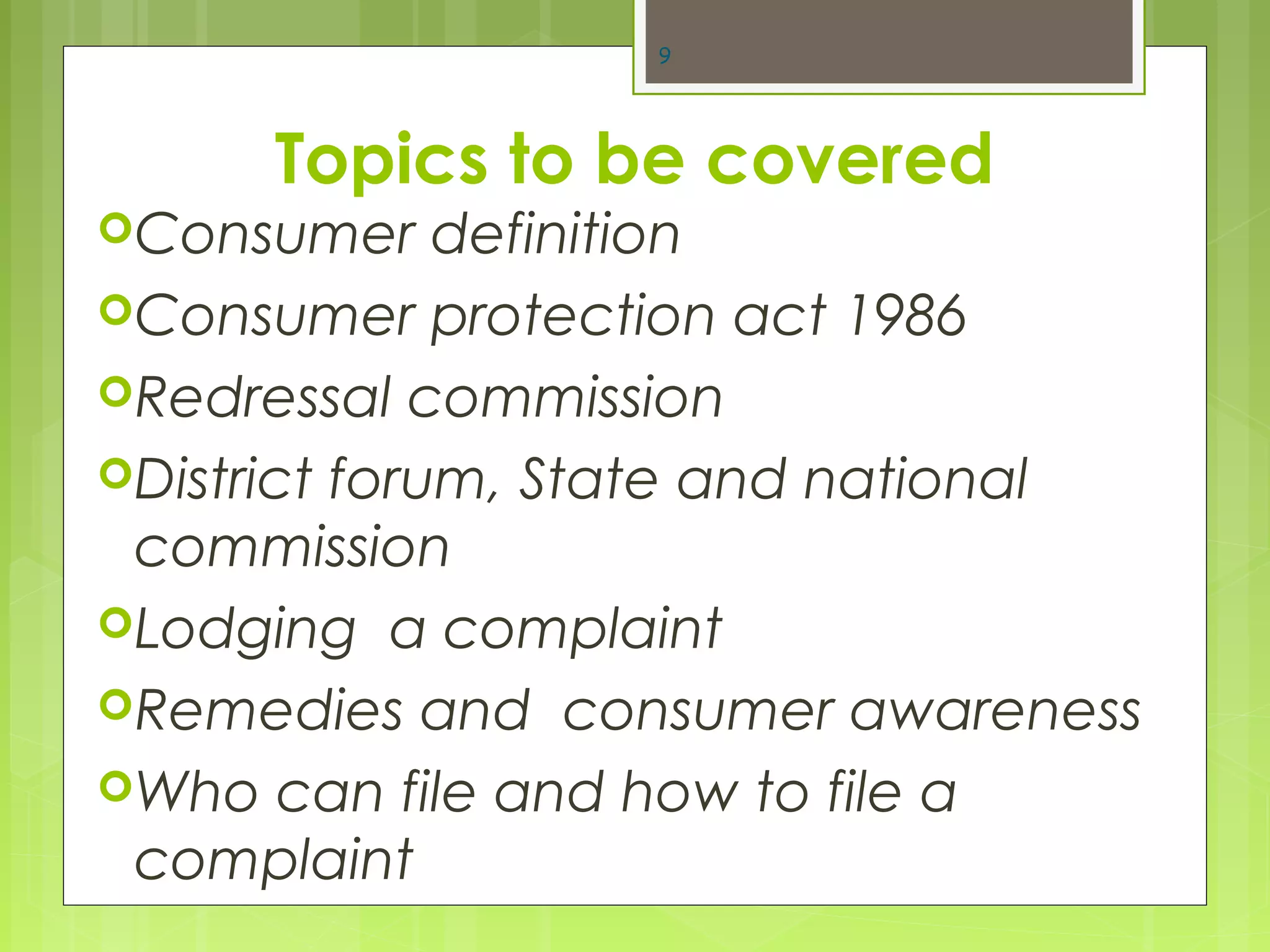 Consumer protectionactppt PPT