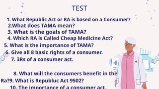 Consumer Act and Traditional and alternative medicine act | PPTX