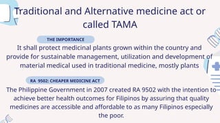 Consumer Act and Traditional and alternative medicine act | PPTX