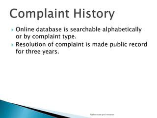 Once you contact our office, we send a letter to the business, with a copy of your complaint, asking for their position.Many cases are resolved quickly in this way.The Processfairfaxcounty.gov/consumer