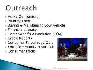 Field visitsInterview witnessesMediationReview applicable laws and ordinances related to the complaint.The Processfairfaxcounty.gov/consumer