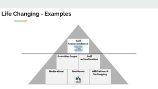 Life Changing - Examples
 
