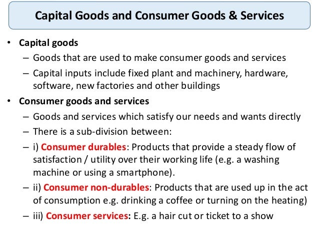 what is the difference between consumer goods and producer goods