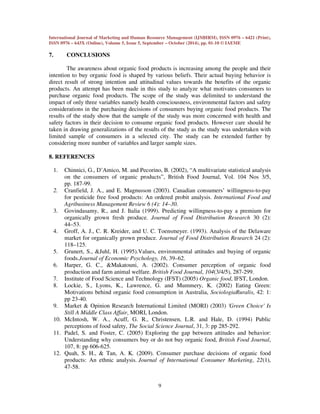Consumer attitude towards organic food in trichy south india | PDF