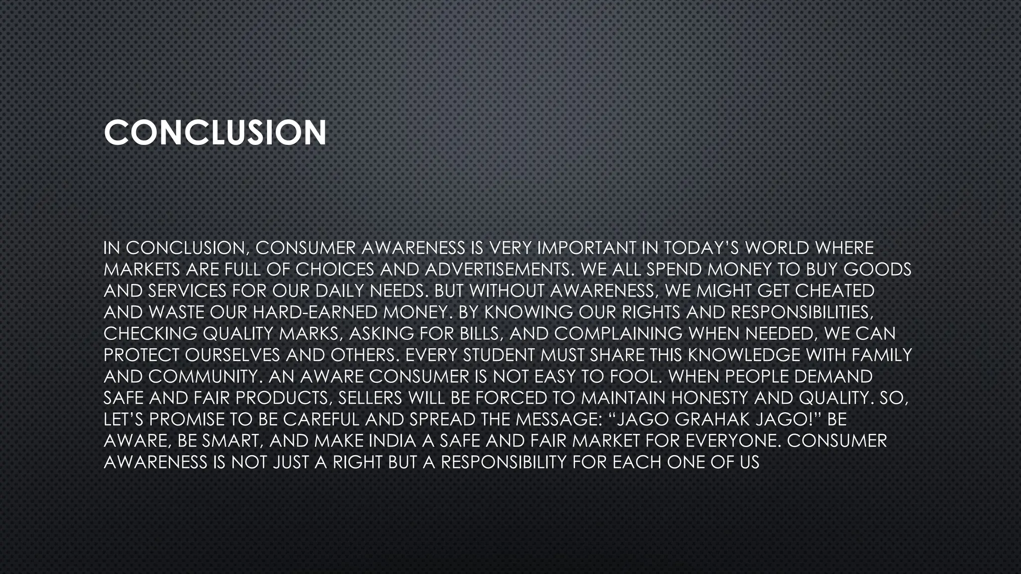 consumer awareness project .pptx consumer rights and awareness | PPTX