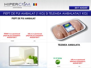 0%
PENNY LIDL
TELEMEA AMBALATA
PENNY LIDL
PIEPT DE PUI AMBALAT
2017 AUGUST
PIEPT DE PUI AMBALAT (1 KG) SI TELEMEA AMBALATA(1 KG)
PENNY nu a promovat
piept de pui ambalat in
AUGUST 2017
0%
19.97 RON
LIDL nu a promovat
telemea ambalata in
AUGUST 2017
LIDL nu a promovat
piept de pui ambalat in
AUGUST 2017
 