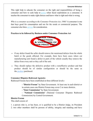 Consumerism,Consumer Rights & Consumer Protection Act 1986 | PDF