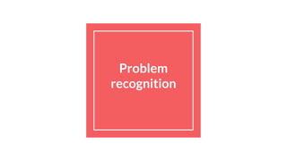 Problem
recognition
 