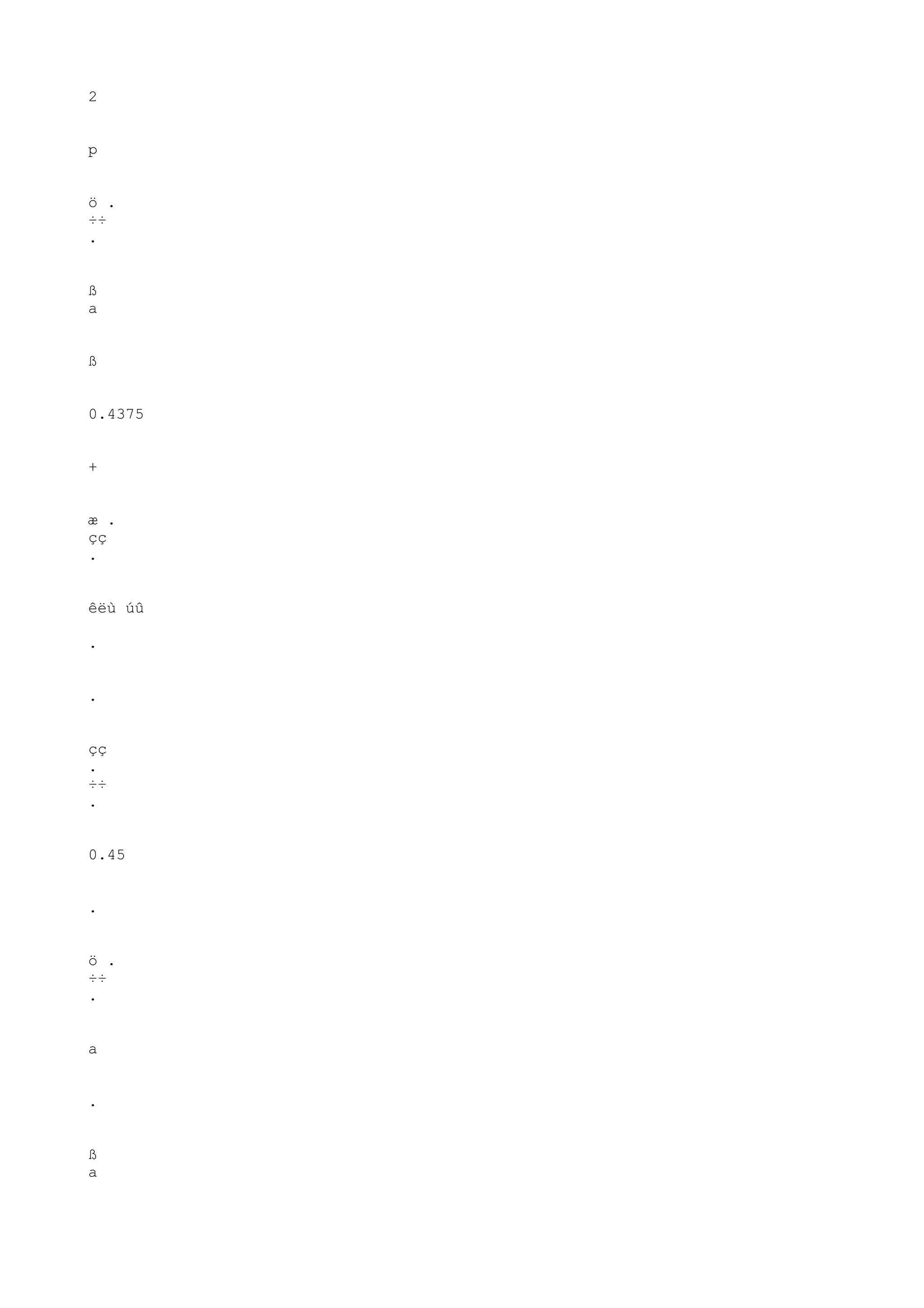 2
p
ö .
÷÷
.
ß
a
ß
0.4375
+
æ .
çç
.
êëù úû
.
.
çç
.
÷÷
.
0.45
.
ö .
÷÷
.
a
.
ß
a

 