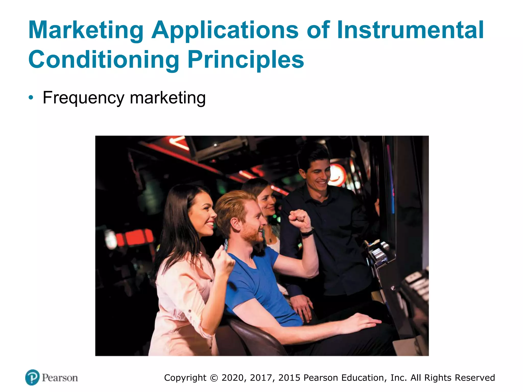 Copyright © 2020, 2017, 2015 Pearson Education, Inc. All Rights Reserved
Marketing Applications of Instrumental
Conditioning Principles
• Frequency marketing
 