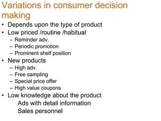 Variations in consumer decision making   ,[object Object],[object Object],[object Object],[object Object],[object Object],[object Object],[object Object],[object Object],[object Object],[object Object],[object Object],[object Object],[object Object]