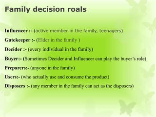 Consumer Roles Consumer behavior & marketing strategy ppt | PPTX