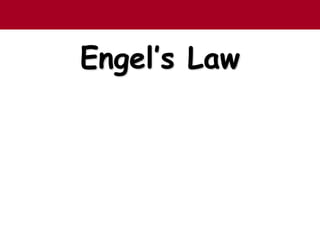 Engel’s Law
 