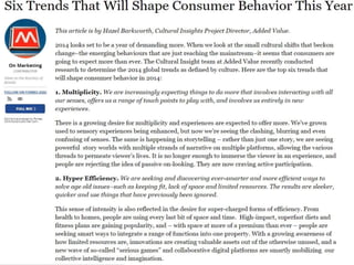 Consumer behavior week3_condivergence