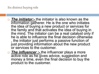 Consumer Roles Consumer behaviour | PPTX