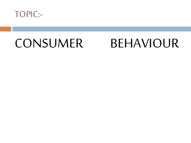 dissertation topics for consumer behaviour