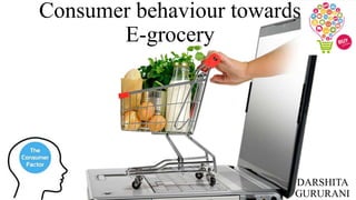 Consumer behaviour towards
E-grocery
DARSHITA
GURURANI
 