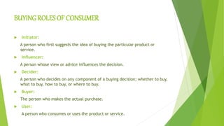 Consumer Roles Consumer behaviour | PPTX