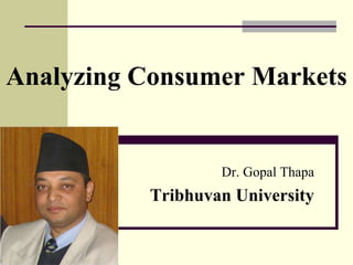 Analyzing Consumer Markets
Dr. Gopal Thapa
Tribhuvan University
 