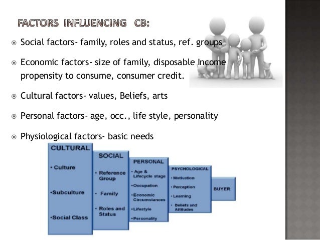 Consumer behaviour internal factors