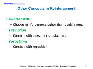 PHI Learning

Other Concepts in Reinforcement

• Punishment
– Choose reinforcement rather than punishment.

• Extinction
–...