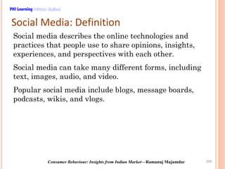 PHI Learning

Social Media: Definition
Social media describes the online technologies and
practices that people use to sha...