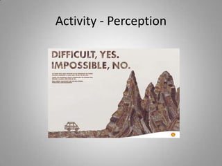 Activity - Perception
 