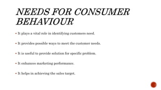 It plays a vital role in identifying customers need.
 It provides possible ways to meet the customer needs.
 It is useful to provide solution for specific problem.
 It enhances marketing performance.
 It helps in achieving the sales target.
 