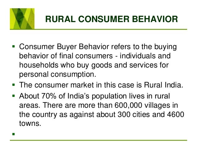 Rural consumer buying behavior essays