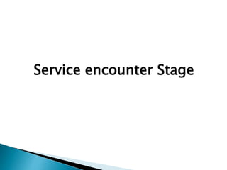 Service encounter Stage
 
