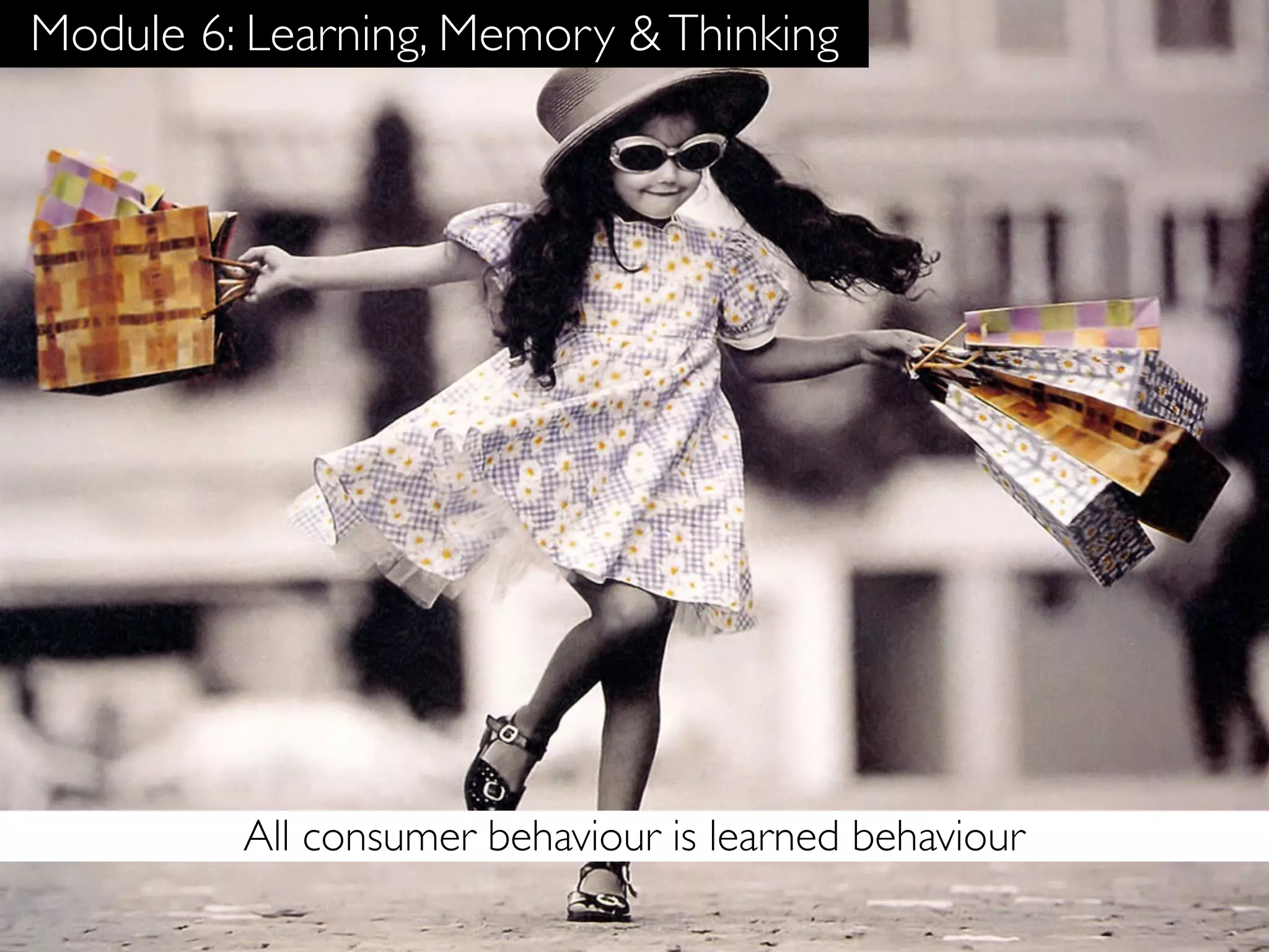Module 6: Learning, Memory & Thinking




         All consumer behaviour is learned behaviour
 