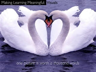 Making Learning Meaningful: Visuals




         one picture is worth a thousand words
 