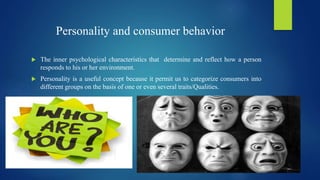 Consumer Personality Examples Consumer behaviour unit 2 | PPTX